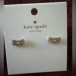 Kate Spade Bow Silver Dazzle Earrings